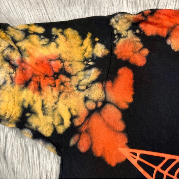 Jeffree Star Cosmetics Black Orange Tie Dye Logo T Shirt Size Small - Picture 6 of 13